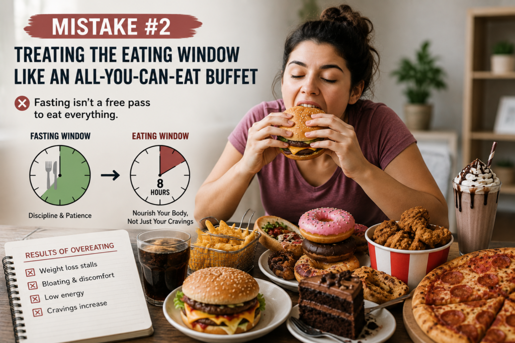 Mistake 2 Treating the Eating Window Like an All-You-Can-Eat Buffet