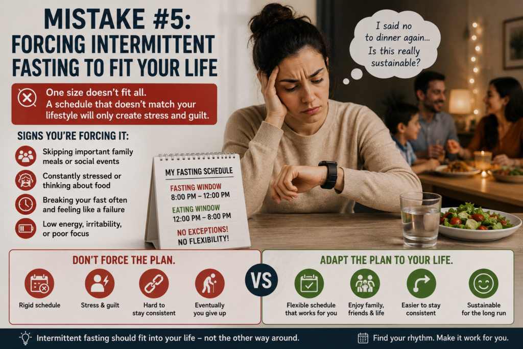 Mistake 5 Forcing Intermittent Fasting to Fit Your Life
