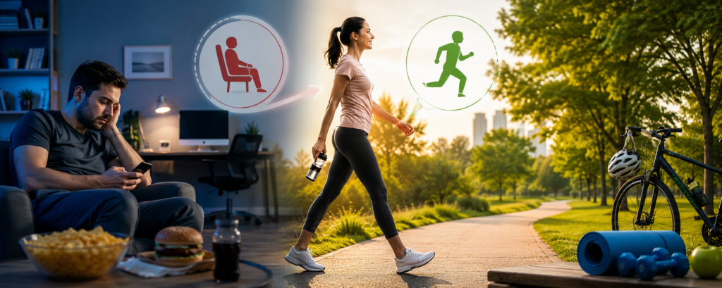 sedentary lifestyle, how much physical activity do adults need
